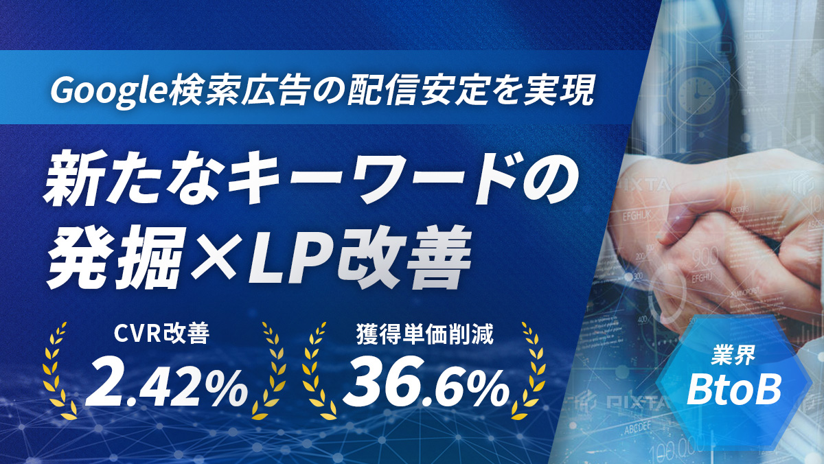 新キーワード発掘でCV数を1.61倍に増加